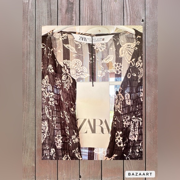 ZARA long sleeve mini dress, New - Picture 4 of 5